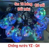 Bộ đèn 5m 10 quả tròn ông già noen điện 220v